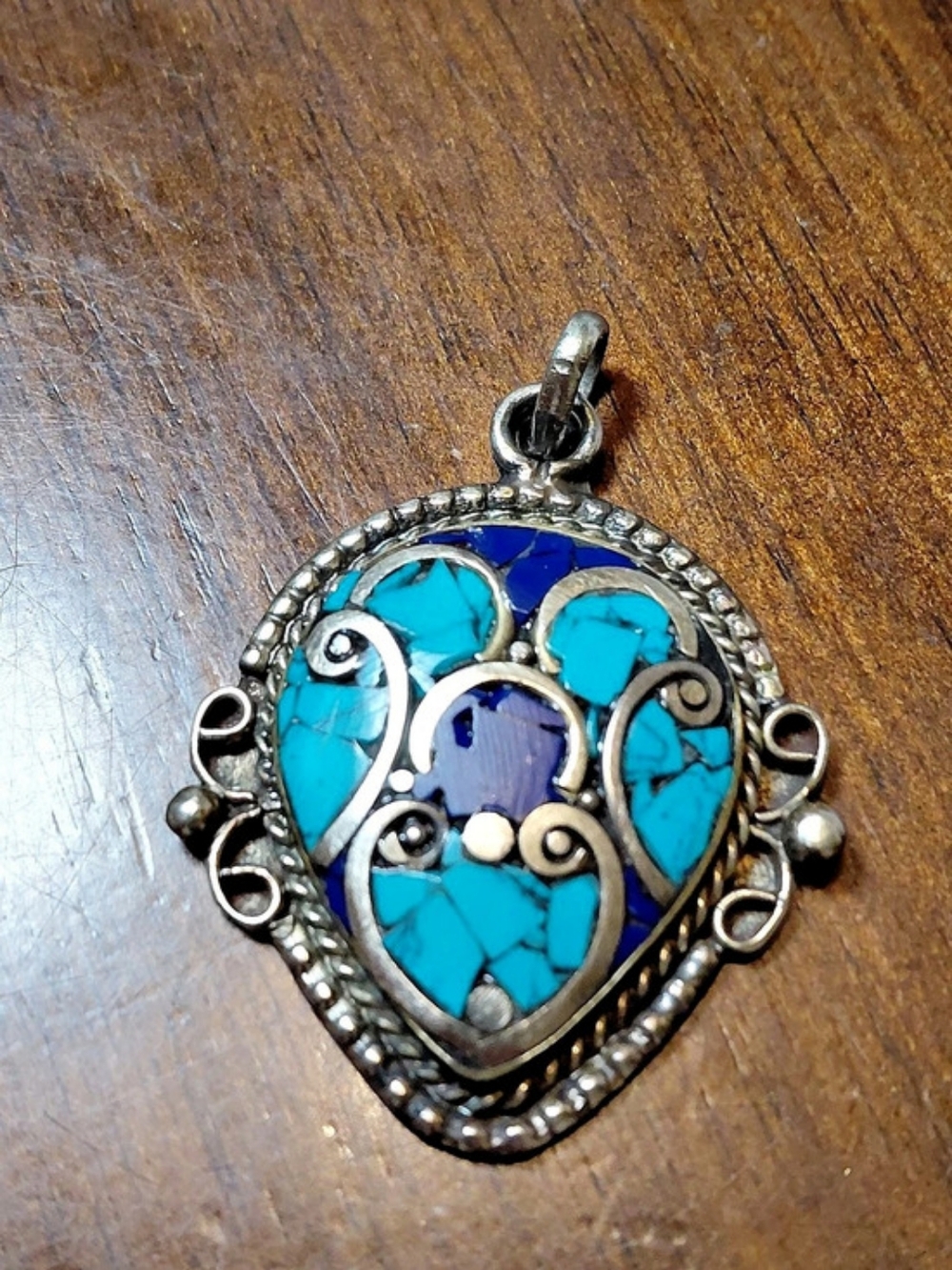 Sureno Silver's Annapurna Turquoise And Lapis Lazuli Pendant